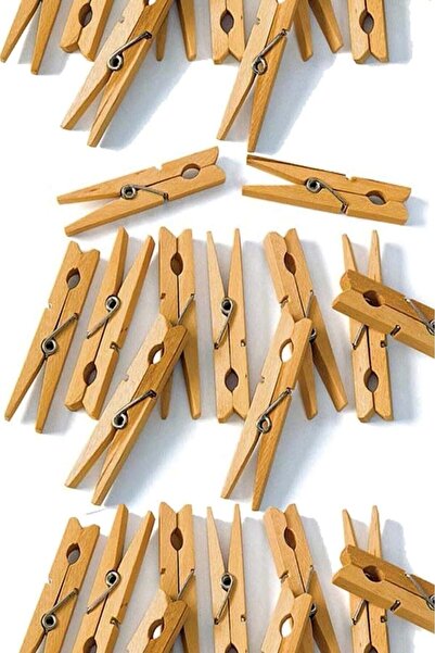 Doğuş Mutfak Ahşap Çamaşır Mandalı Çelik Yaylı 20 Adet