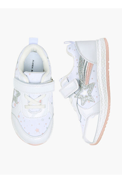 Flora Bella by Shoexpress حذاء رياضي مزين بنجوم مع إغلاق بخطاف وحلقة