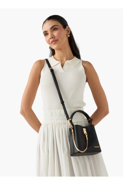 Flora Bella by Shoexpress Solid Crossbody Bag with Detachable Strap