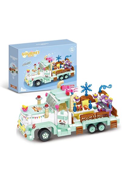 GOURMET CARS Sunster Company™ Mini Barbekü Arabası–DIY Kendin Yap Blok Seti|627 Parça Eğitici 3D Yapboz (6+Yaş)