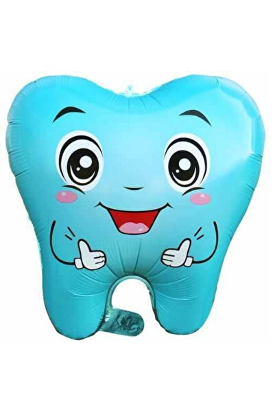 FOKUL Diş Folyo Balon Mavi Dişim Çıktı Diş Buğdayı Konsept Balon 50x52,5 Cm H...