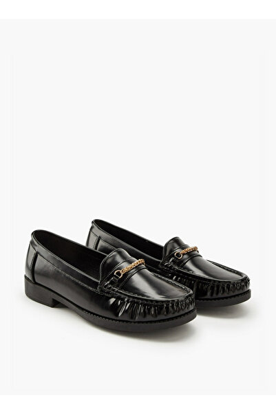 Flora Bella by Shoexpress Chain Detail Slip-On Loafers