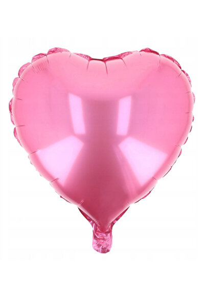 FOKUL Kalp Folyo Balon Pembe Renk 18 Inç 45 Cm Doğum Günü Parti Balonu Hava V...