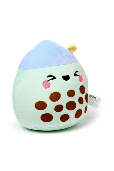 Puckator Jucarie Plus, Material Premium Velboa, Moale, Matcha Bubble Tea, Foodiemals, Colectia Squidglys