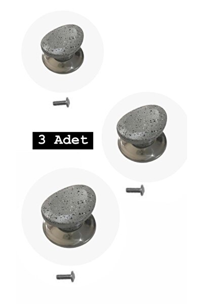 Doğuş Mutfak 3Pcs Gray Lux - Bagalit Peak Glass Pot Lid Handle for All Pots