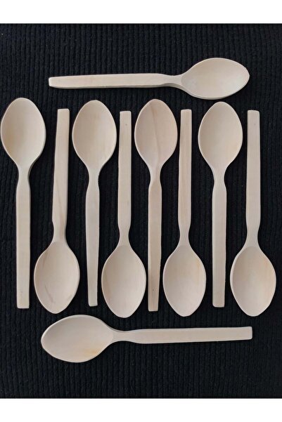 Doğuş Mutfak 27 Cm 10 Adet Ahşap Kaşık - Doğal Ahşap Kaşık - Tahta Kaşık