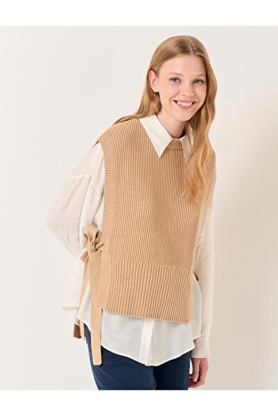 Jimmy Key Pletený sveter so zaväzovacím úpletom z ťavích vlasov