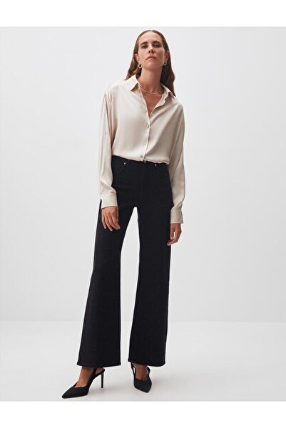 Jimmy Key Stone Long Sleeve Satin Shirt