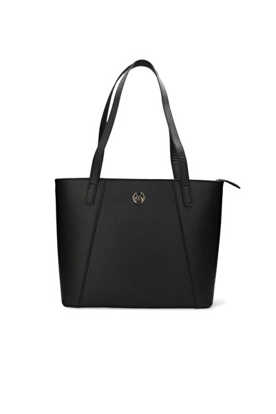 MEXX حقيبة حمل منقوشة بمقابض مزدوجة، العرض 31 سم × الارتفاع 17 سم × العمق 13.5 سم