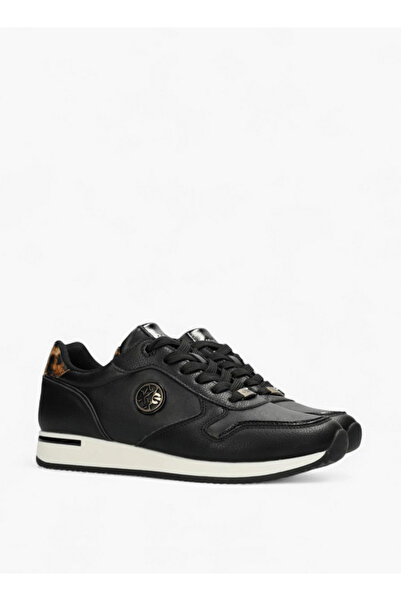 MEXX Panelled Lace-Up Sneakers with Metallic Accent