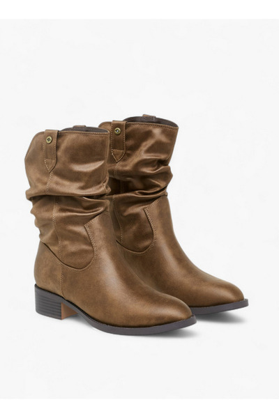 Lee Cooper حذاء نسائي بكعب سميك يصل إلى الكاحل