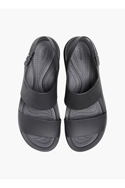 Crocs Women's Strappy Flatform Sandals with Buckle Closure