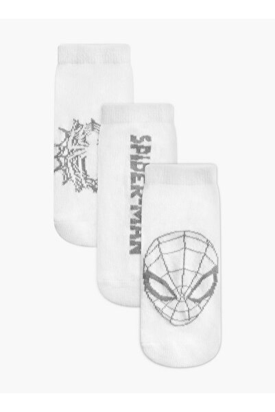 Marvel Heros جوارب بطول الكاحل بطبعة سبايدر مان - مجموعة من 3 قطع