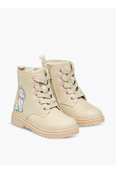 Disney Marie Print Ankle Boots with Zip Closure and Pull Tabs