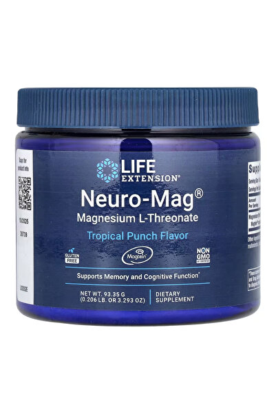 Life Extension LIFE Nutrıtion Neuro-Mag Magnesium L-Threonate, Tropical Punch...