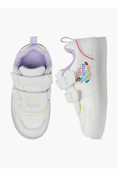 Disney Princess Print Light-Up Sneakers with Hook and Loop Closure