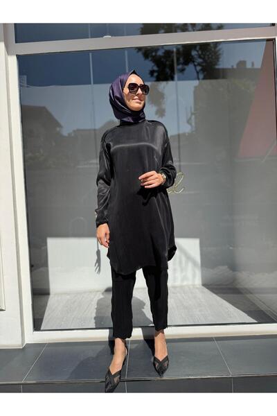 MissWhence Shoulder Stitched Women's Cupro Suit Black