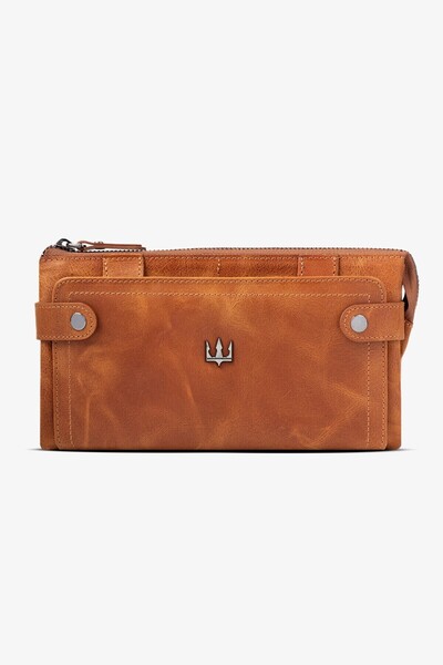 Getto Deri Granada Hakiki Deri El Çantası Kişiye Özel İsim Baskısı El Çantası