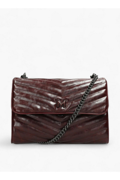 MEXX Textured Shoulder Bag with Chain Strap