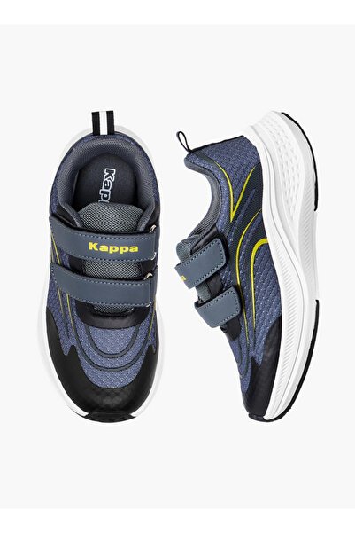 Kappa حذاء رياضي للأولاد مزود بشريط سحب وإغلاق بخطاف وحلقة