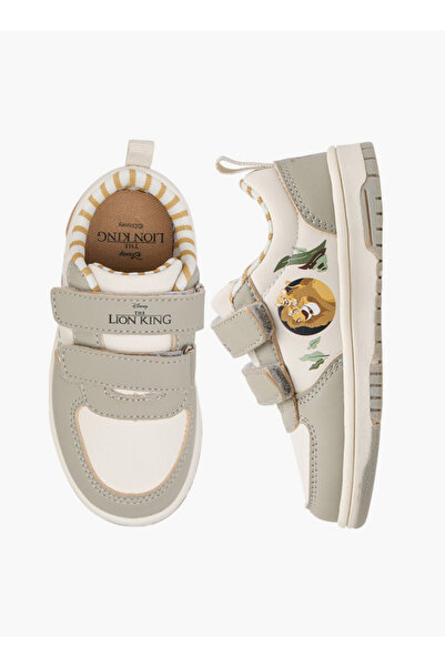 Disney Lion King Print Sneakers with Hook and Loop Closure