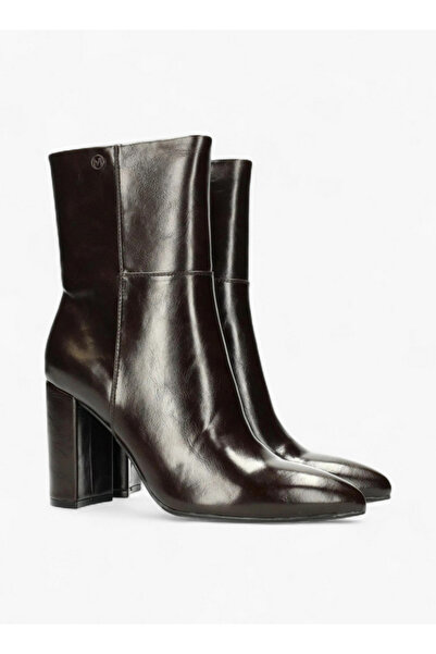 MEXX حذاء بكعب سميك يصل إلى الكاحل مع سحاب للإغلاق