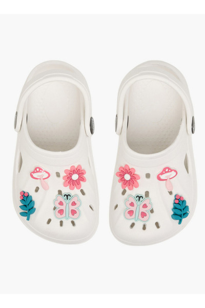 Aqua Jibbitz Charm Accent Clogs with Backstrap