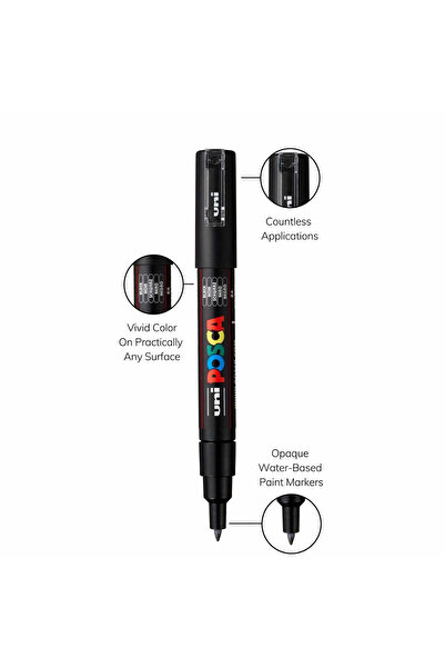 POSCA Carioci POSCA, Marker varf 0.7 - 1 mm UNI, PC-1M, grena, m1453