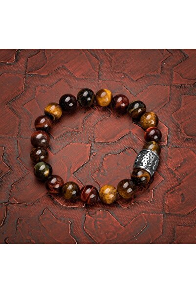 Saff Doğal Taş Tiger Eye Natural Stone Bracelet - 10mm