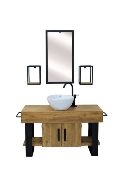 NT Concept Ntconcept Arwen Masif Ağaç Banyo Dolabı -90cm