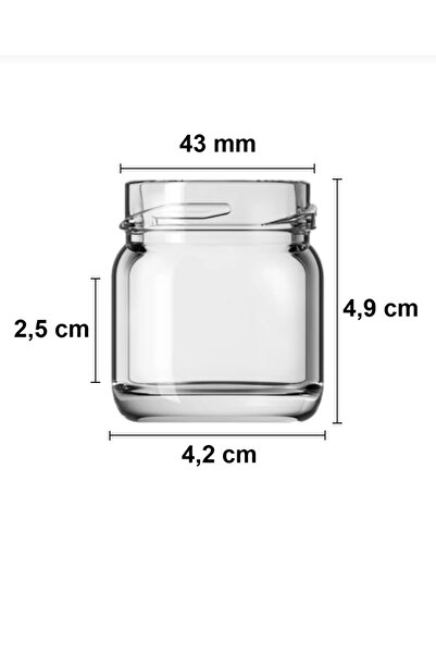 Paşabahçe Cam Kavanoz Kapaklı Numunelik 10 Adet 40 Cc Byz Kapak