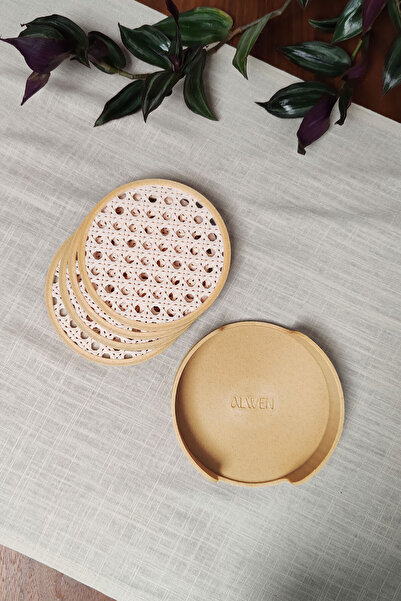 Alwen |   القاعدة | قاعدة زجاجية منقوشة من هازيران |   مجموعة من 6 قطع مع حام...