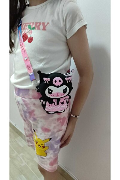 FAMEMUS ACCESSORY Geantă pentru copii din silicon cu figurină Kuromi (1 bucat...