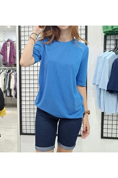 Butik Şans طاقم الرقبة قصيرة الأكمام الأساسية تريكو بلوزة سترة