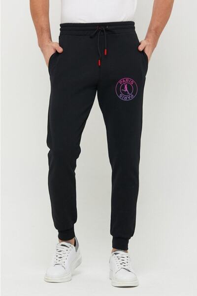 Deep sense Muške crne Slim fit uske kroj Jogger crne trenirke Paris