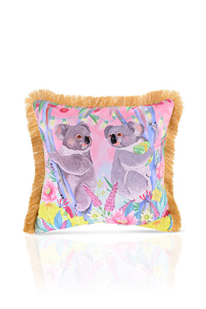DECO Cute Velvet - Digital Printed, Fringed and Throw Pillow Cover
