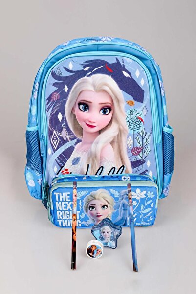 ELSA DEKOMUS LİSANSLI "MAVİ KARLAR ÜLKESİ KOLEKSİYONU" OKUL ÇANTASI,KALEM ÇANTASI VE KIRTASİYE SETİ