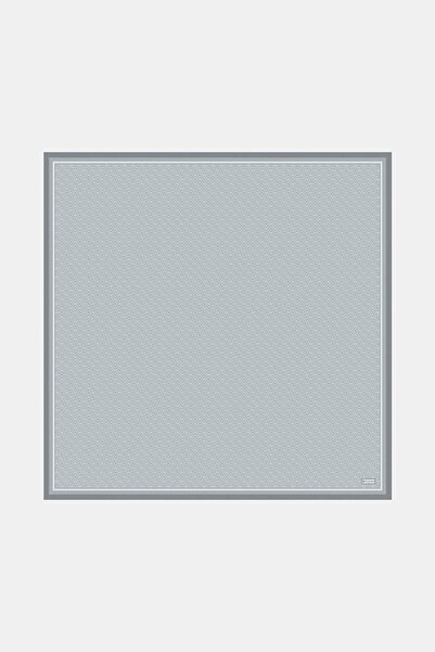 Vakko وشاح حرير تويلي - نقشة جديدة - فضي