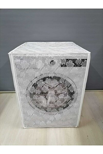 Başak Ev Tekstili غطاء غسالة ومجفف بسحاب شفاف مزين بالزهور