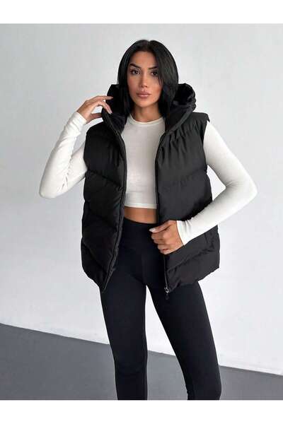 Noa Noa Hooded Oversize Boyfriend Puffer Vest