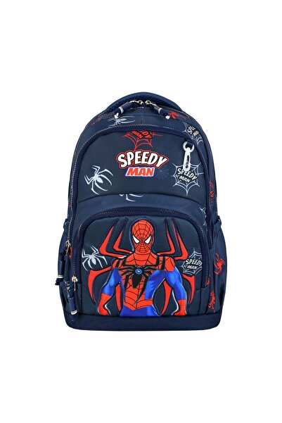 Bodmar Çanta Since 2023 Набір дитячих шкільних рюкзаків з павутинним візерунком (рюкзак, термосумка, пенал)