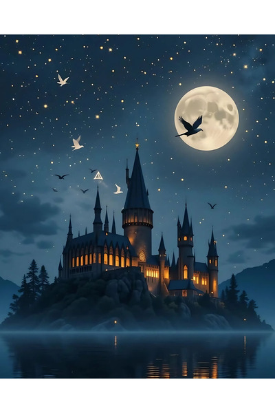 LİLYHOBBYLAND Sayılarla Boyama Seti Sihir Yolu 50x65cm Harry Potter Büyülü Kale