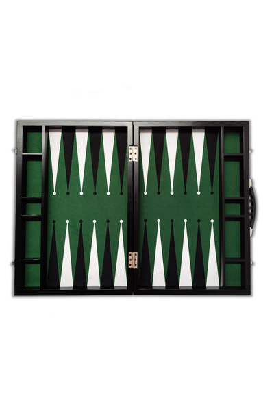 Helena Wood Art Master Turnuva Tavlası - Siyah Deri, Yeşil Kumaş Zemin