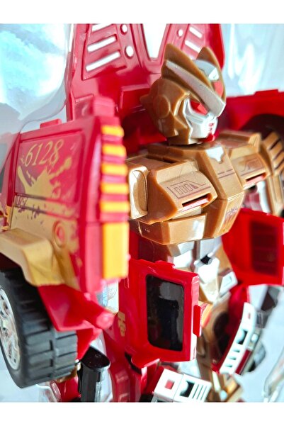 Vardem Transformers Tarzı Arabaya Dönüşen Sesli ve Işıklı Robot 22cm Dönüşüm Robot Oyuncak