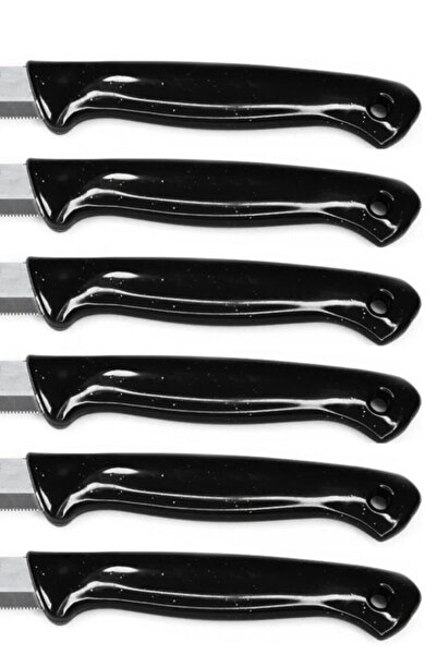 Solingen Simli Delikli Siyah 6’lı Meyve Bıçağı Seti