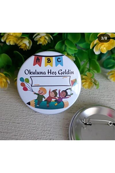 imzatasarım Okuluna Ve Sınıfına Hoş Geldin Öğrenci Yaka Rozeti (20 Adet)