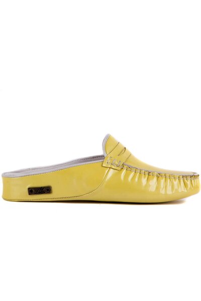 SailLakers - Papuci de damă galbeni din piele naturală 109-557-X