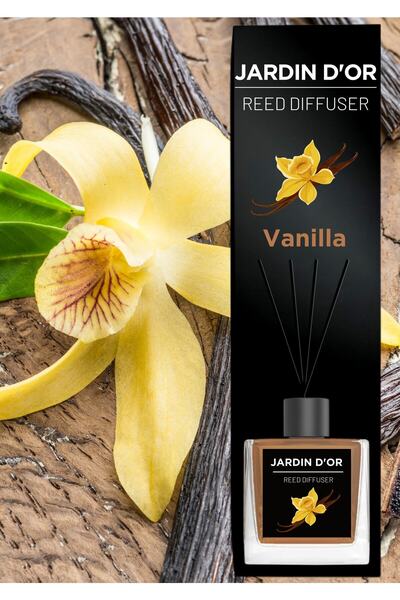 JARDIN D'OR PREMIUM Vanilla Reed Diffuser 100 ml Vanilya Çubuklu Oda Kokusu 8681529301476