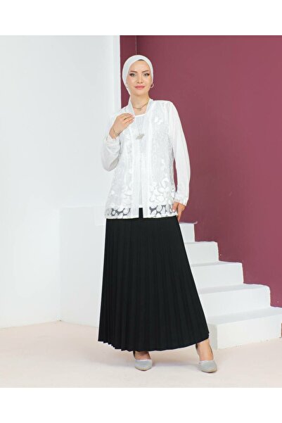 Tebrikler tekstil γυναικείο βραδινό φόρεμα μπλούζα μοντέλο N0026