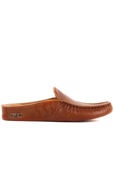 SailLakers - Tan Leather Men's House Slippers 110-547-X